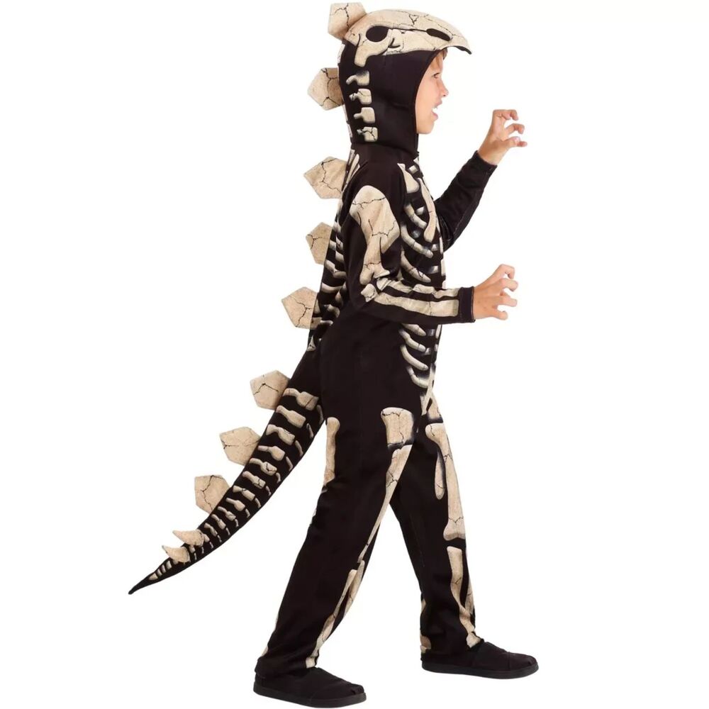 HalloweenCostumes.com Toddler Stegosaurus Fossil Costume for Kids, Black/Brown